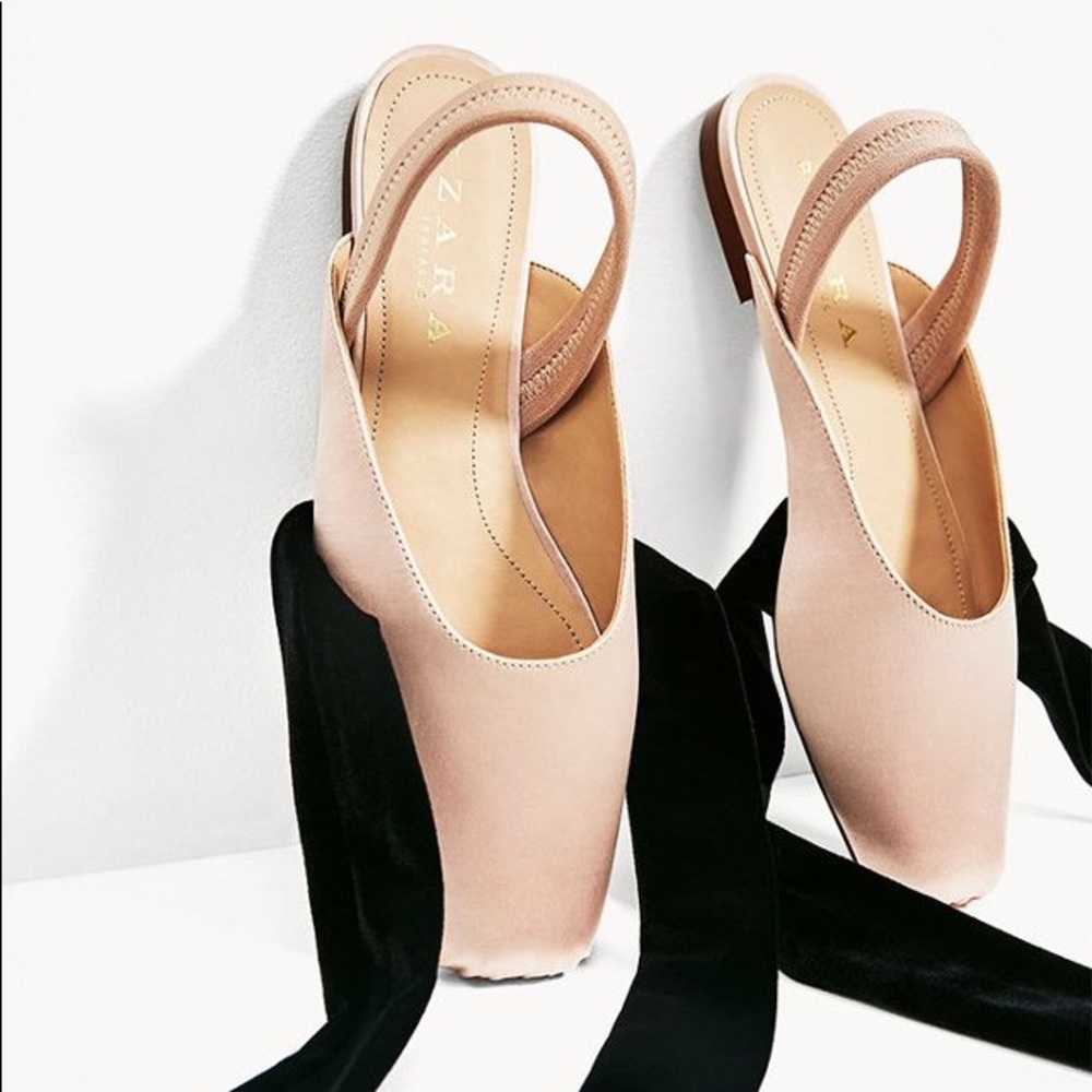 Ballerina sling back shoes Zara
